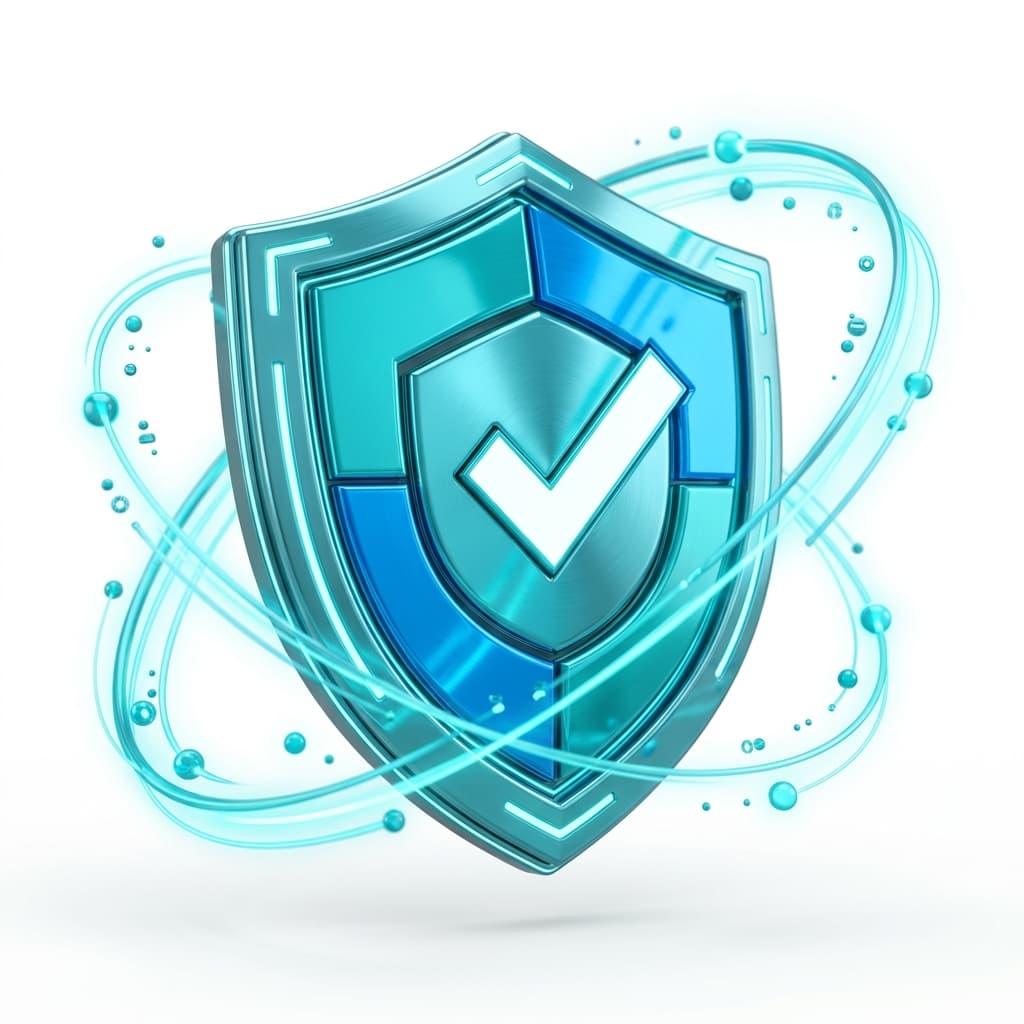 3D Shield and Trust Illustration
